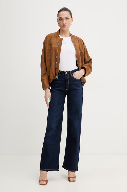 GUESS WOMAN GUENDALINA RIB-KNIT TOP