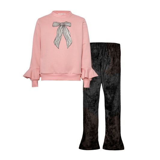 TWO IN A CASTLE BOWLAND SET SWEATER&VELVET PANTS