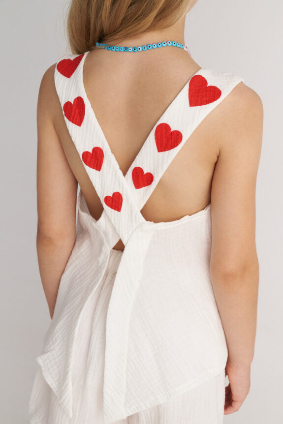 TWO IN A CASTLE THE HEARTS SET BACKLESS TOP & SHORTS