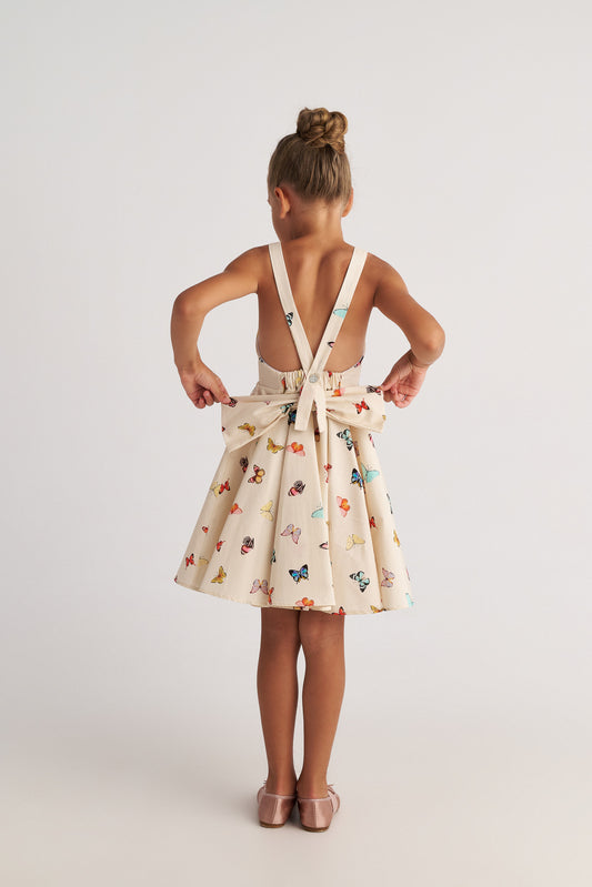 TWO IN A CASTLE BUTTERFLY SKY BACKLESS BOW DRESS