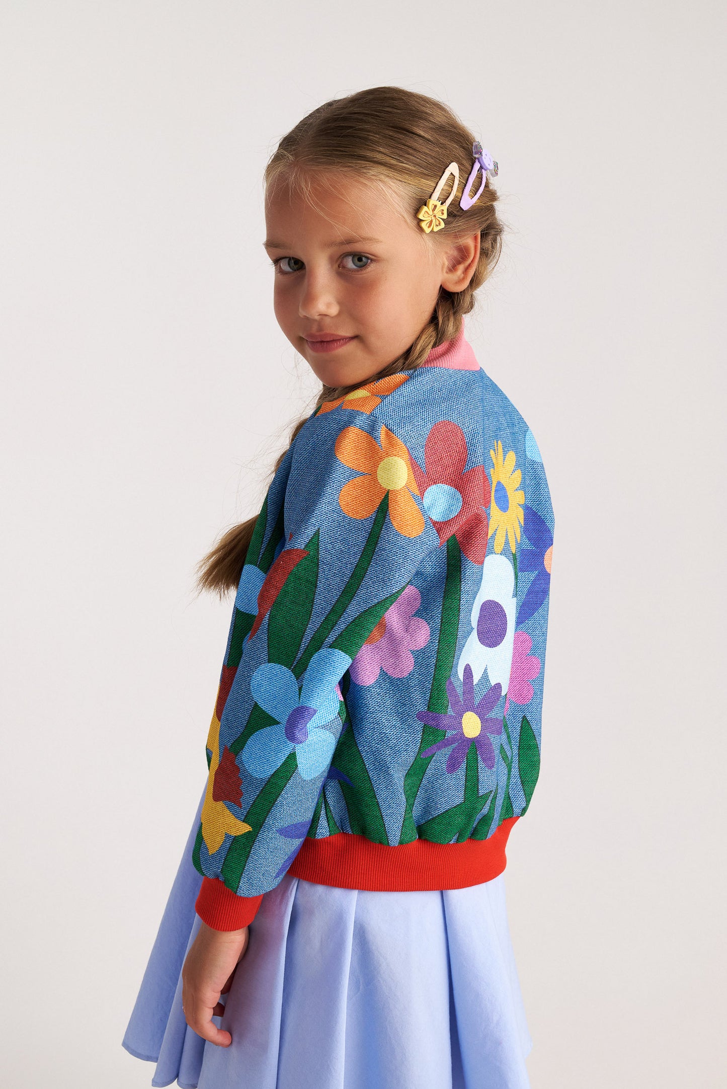 TWO IN A CASTLE FLOWER BOMBER JACKET