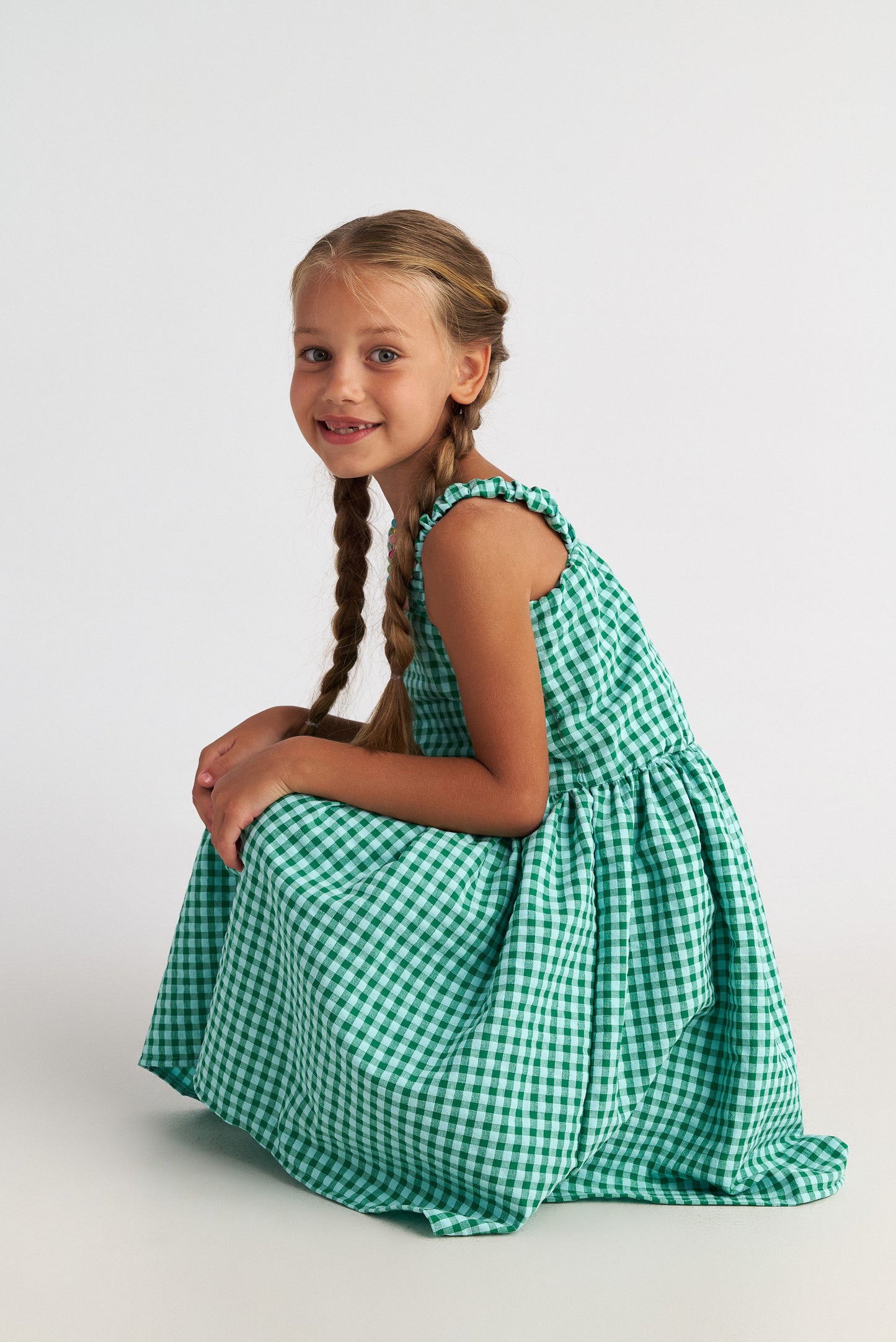 TWO IN A CASTLE FOREST SKY ASSYMETRIC DRESS