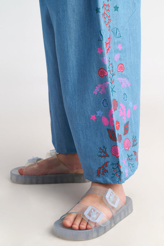 TWO IN A CASTLE MERMAID & SHELLS SET TANK TOP & WIDE LEG PANTS