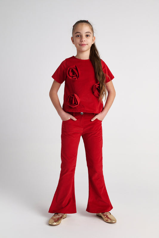 TWO IN A CASTLE RUBY ROSES SET TOP AND FLLARE PANTS