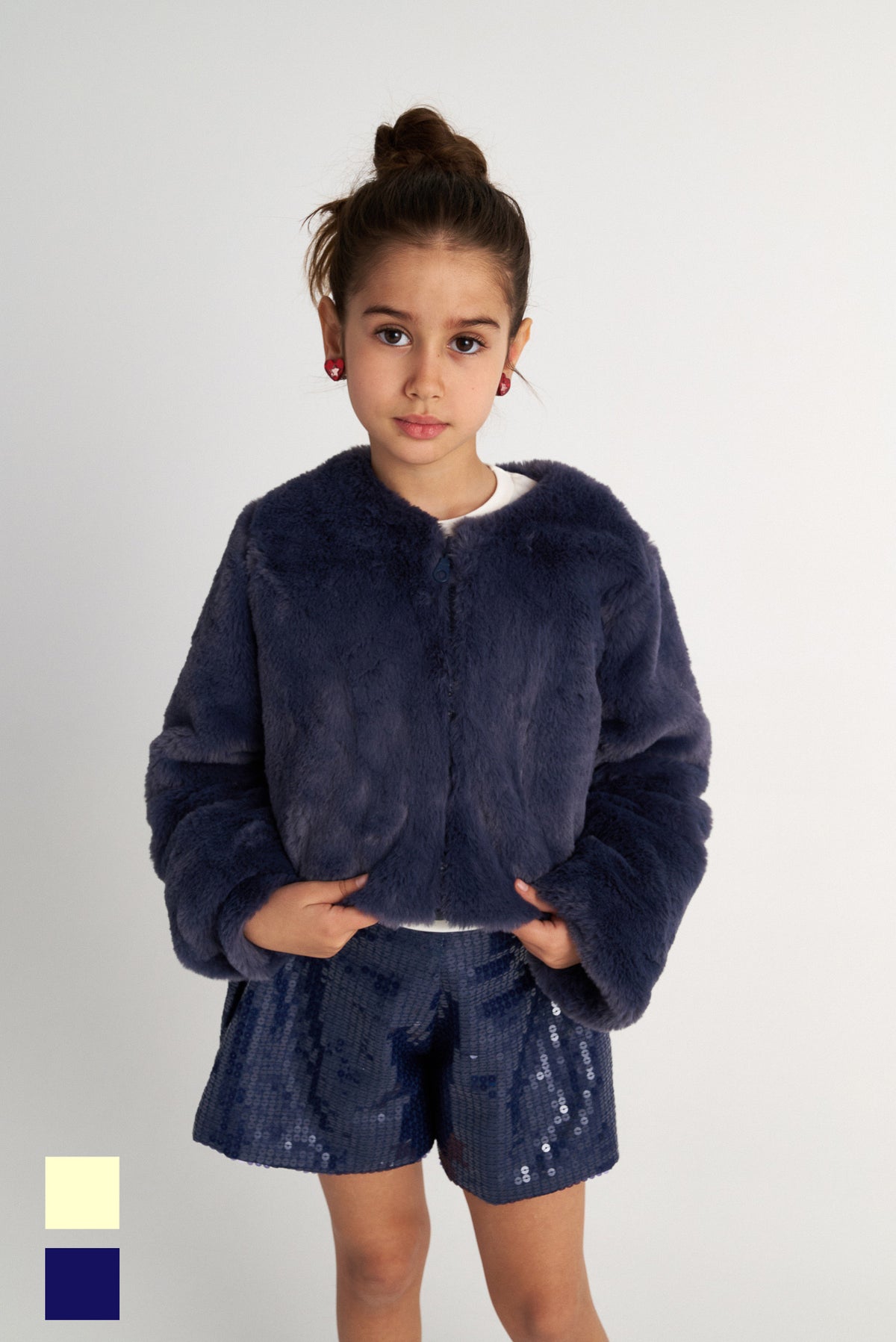 TWO IN A CASTLE FAUX FUR JACKET