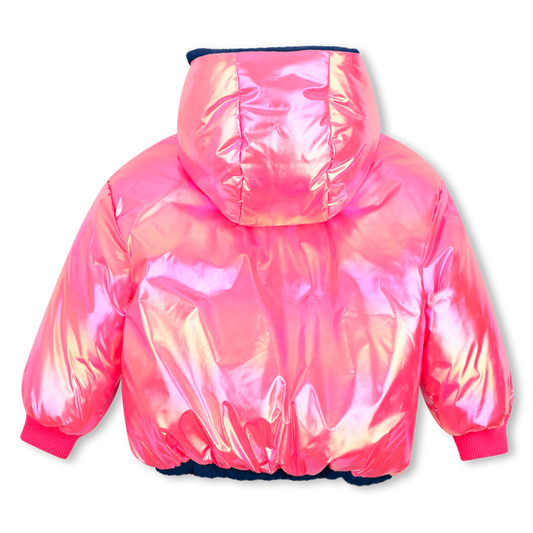 BILLIEBLUSH GIRLS SHINY-FUR REVERSIBLE POMBER JACKET