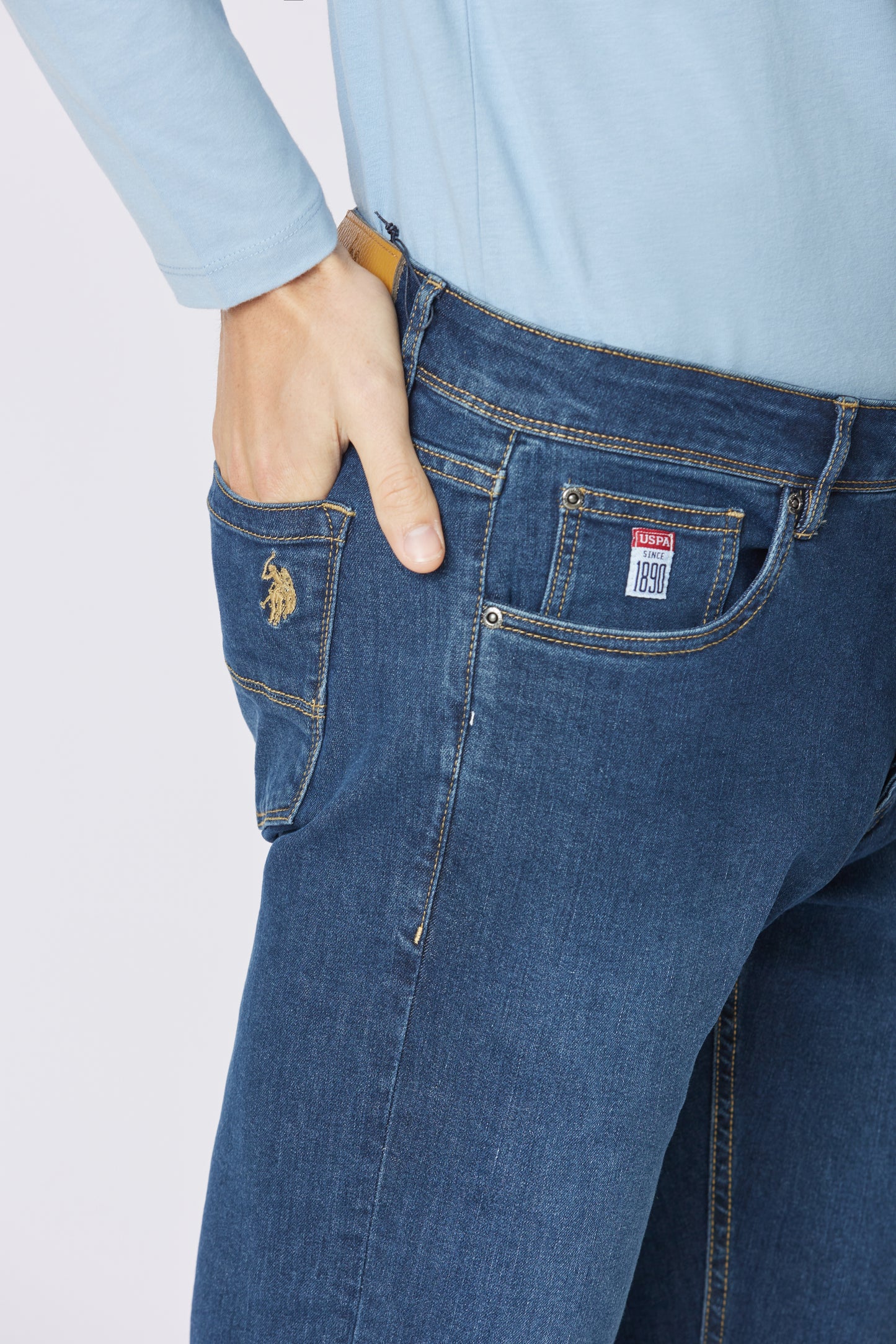 U.S POLO MAN SILVER&GOLD TROUSER