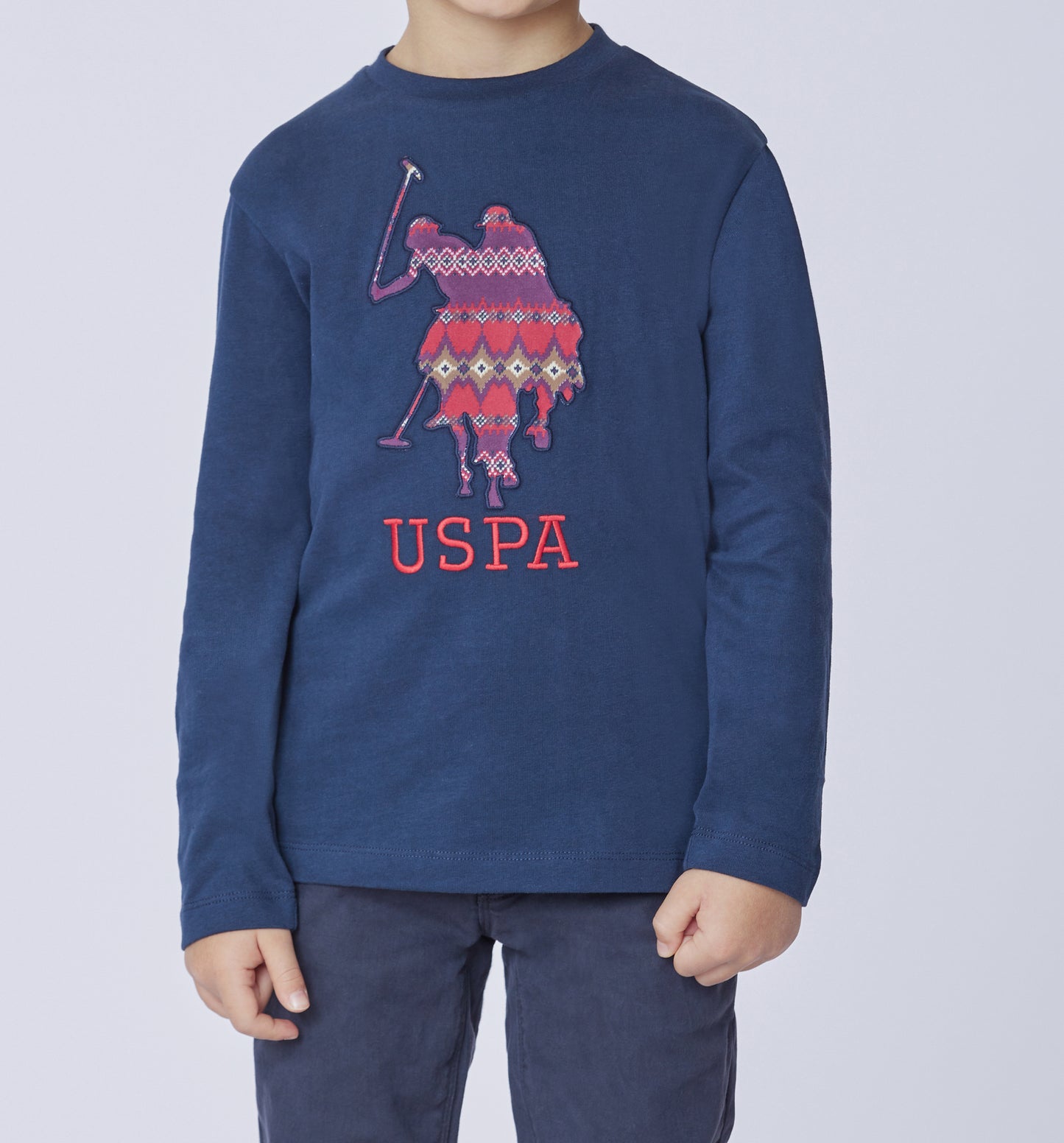 U.S POLO KIDS EMBROIDERED LS T SHIRT