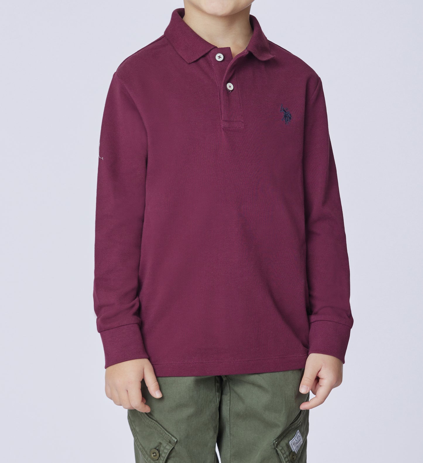 U.S POLO KIDS LS POLO T SHIRT
