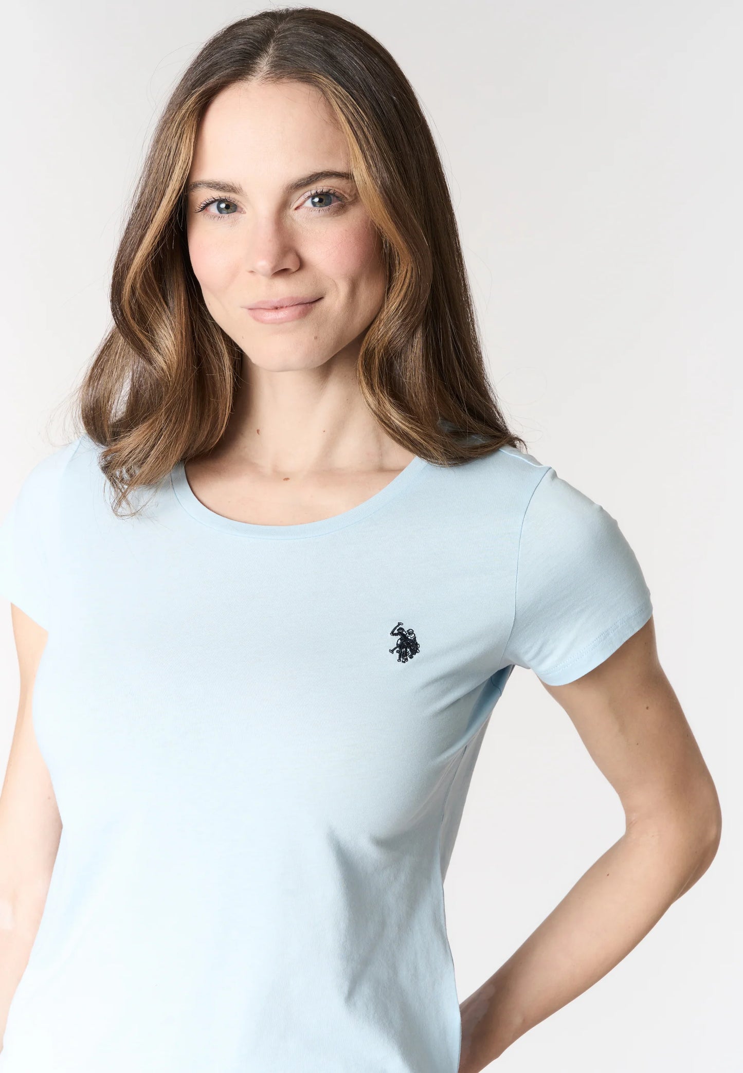 U.S POLO ASSN WOMAN LIGHT JERSEY LOGO T SHIRT