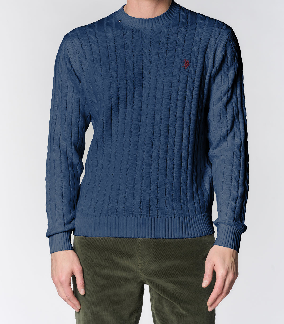 U.S POLO ASSN MAN CABLE KNIT SWEATER