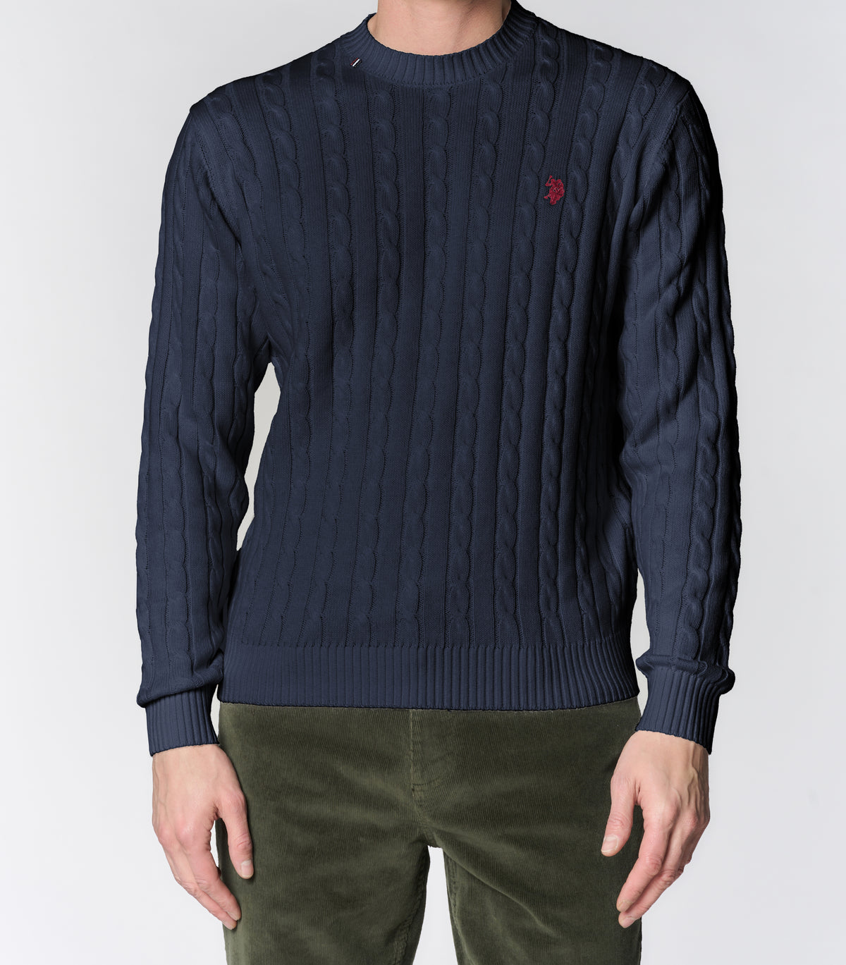 U.S POLO ASSN MAN CABLE KNIT SWEATER