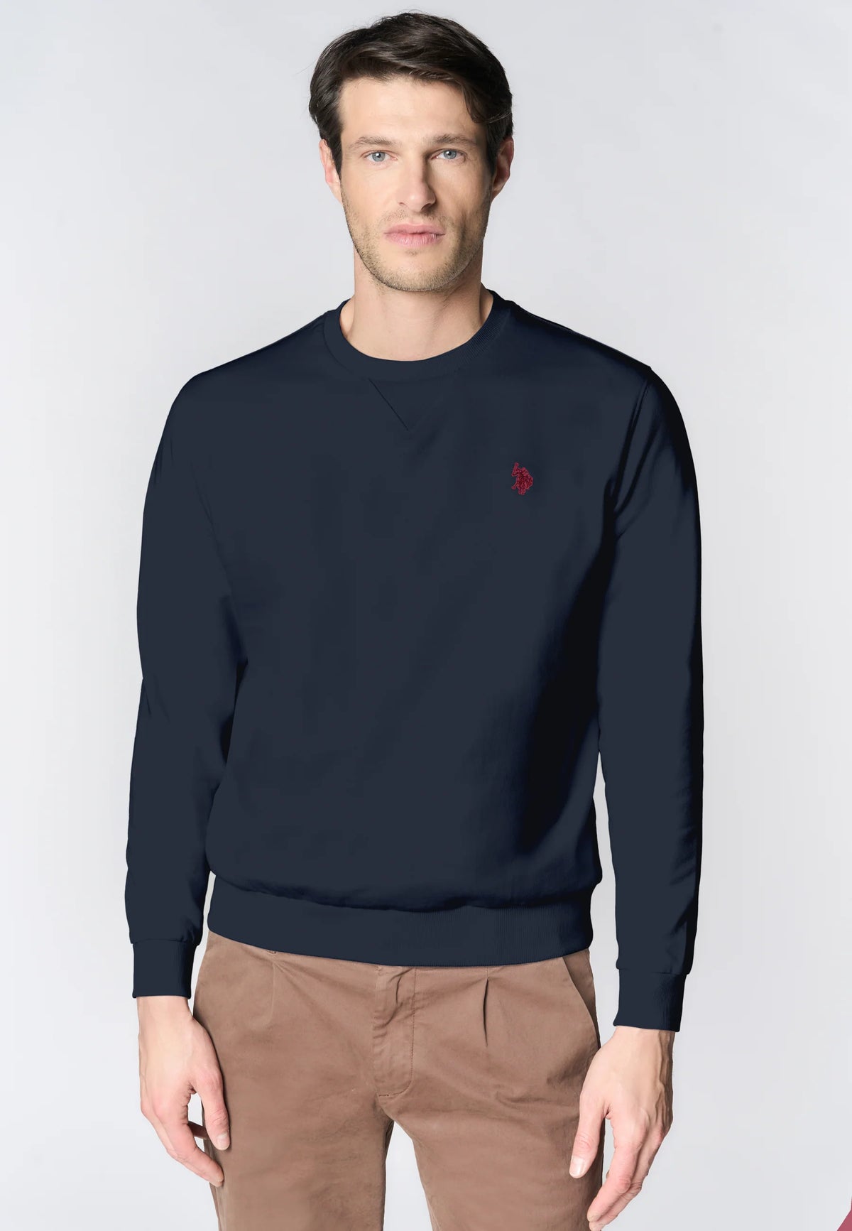 U.S POLO ASSN CREWNECK COTTON SWEATSHIRT WITH LOGO