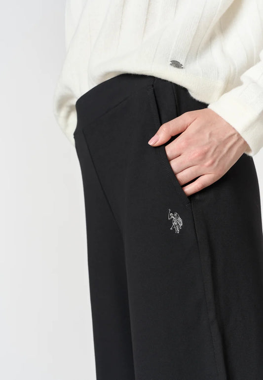 U.S POLO ASSN WOMAN WIDE-LEG TROUSERS IN MILANESE STITCH