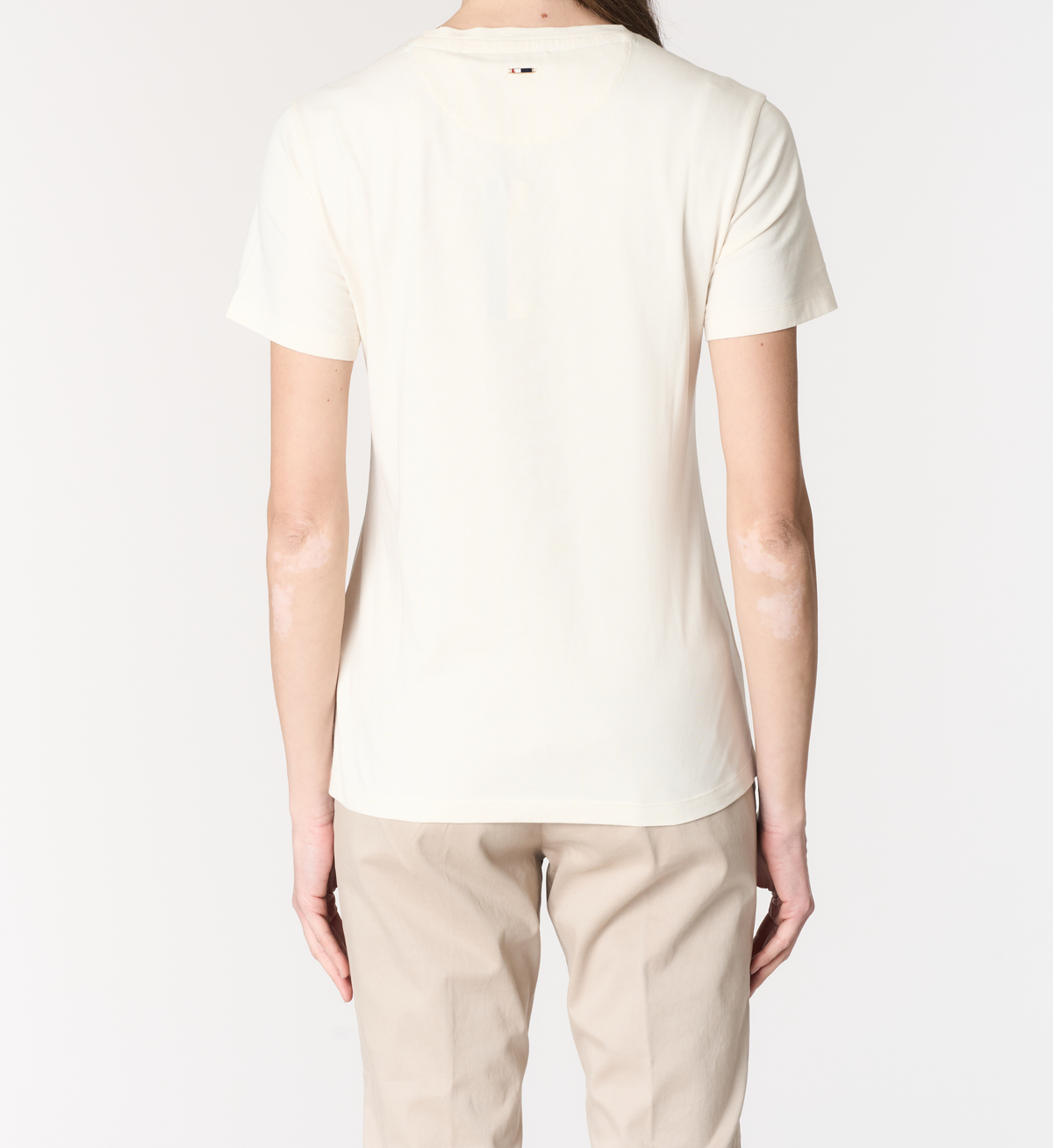 U.S POLO ASSN WOMAN CREW-NECK T-SHIRT IN LIGHT JERSEY