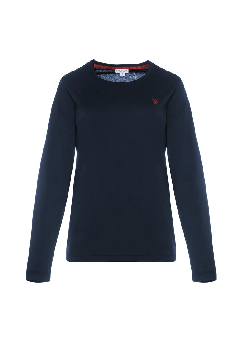 U.S POLO ASSN WOMAN CREW NECK T-SHIRT WITH LOGO