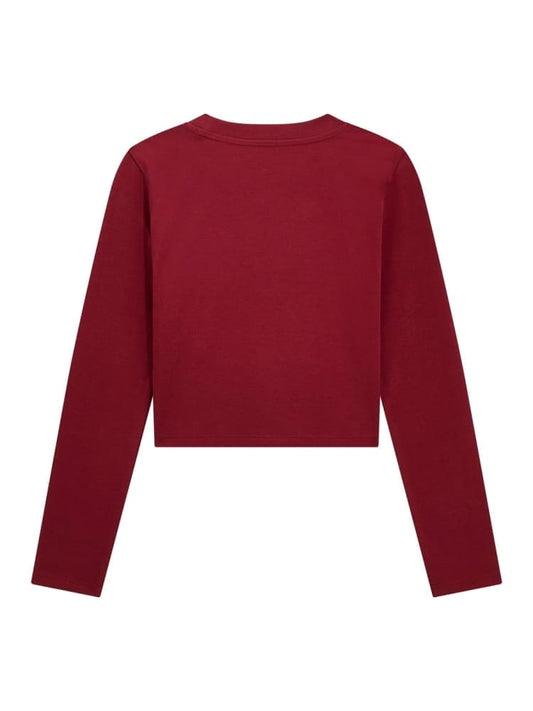 GUESS JEANS GIRLS LS CROPPED T SHIRT