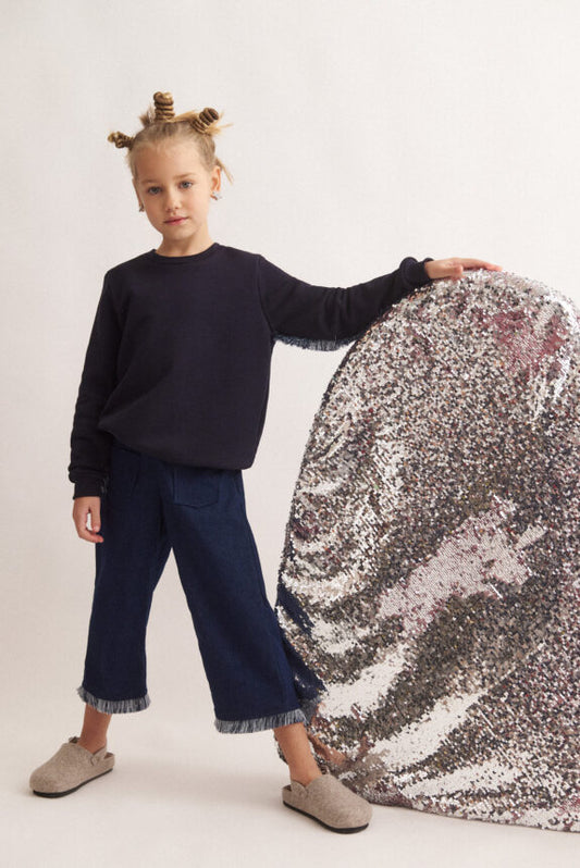 TWO IN A CASTLE ALL THE BLUES FRINGES SWEATER