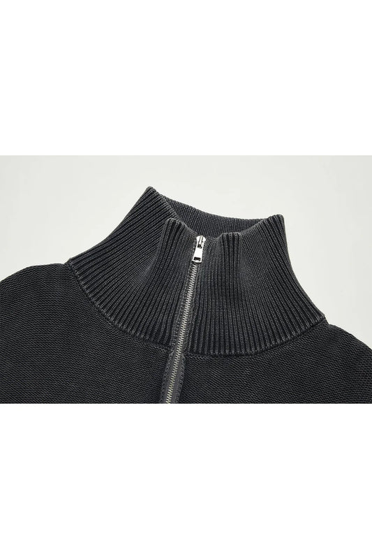 ACU ANARCHY HALF ZIP KNITTED SWEATER
