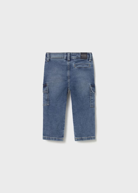 MAYORAL BABY SOFT DENIM CARGO PANTS