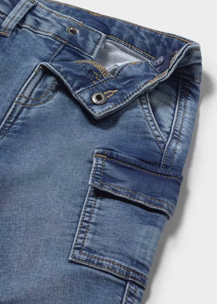MAYORAL BABY SOFT DENIM CARGO PANTS