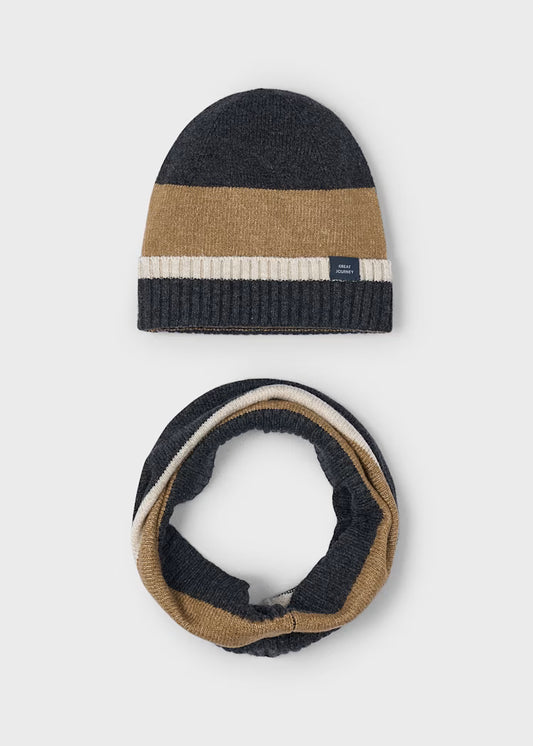 MAYORAL BOYS HAT AND COWL SCARF SET