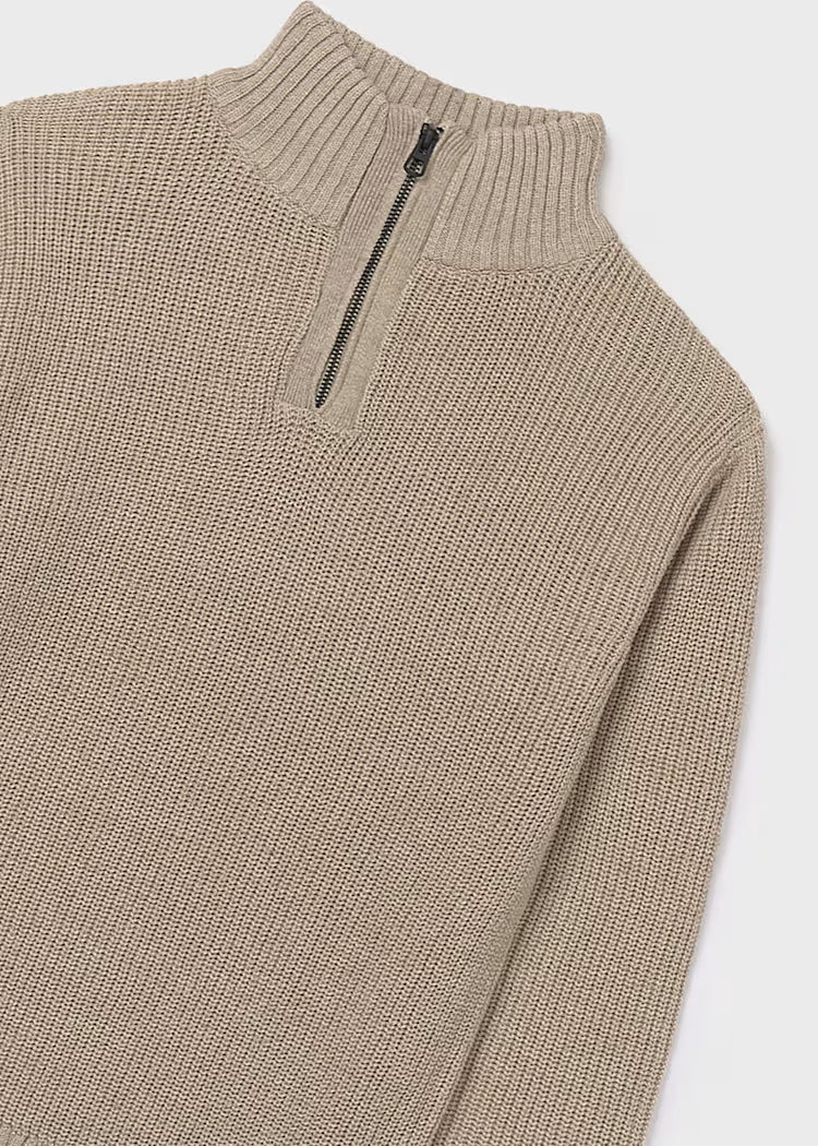 MAYORAL BOYS QUARTER ZIP RIB PULLOVER