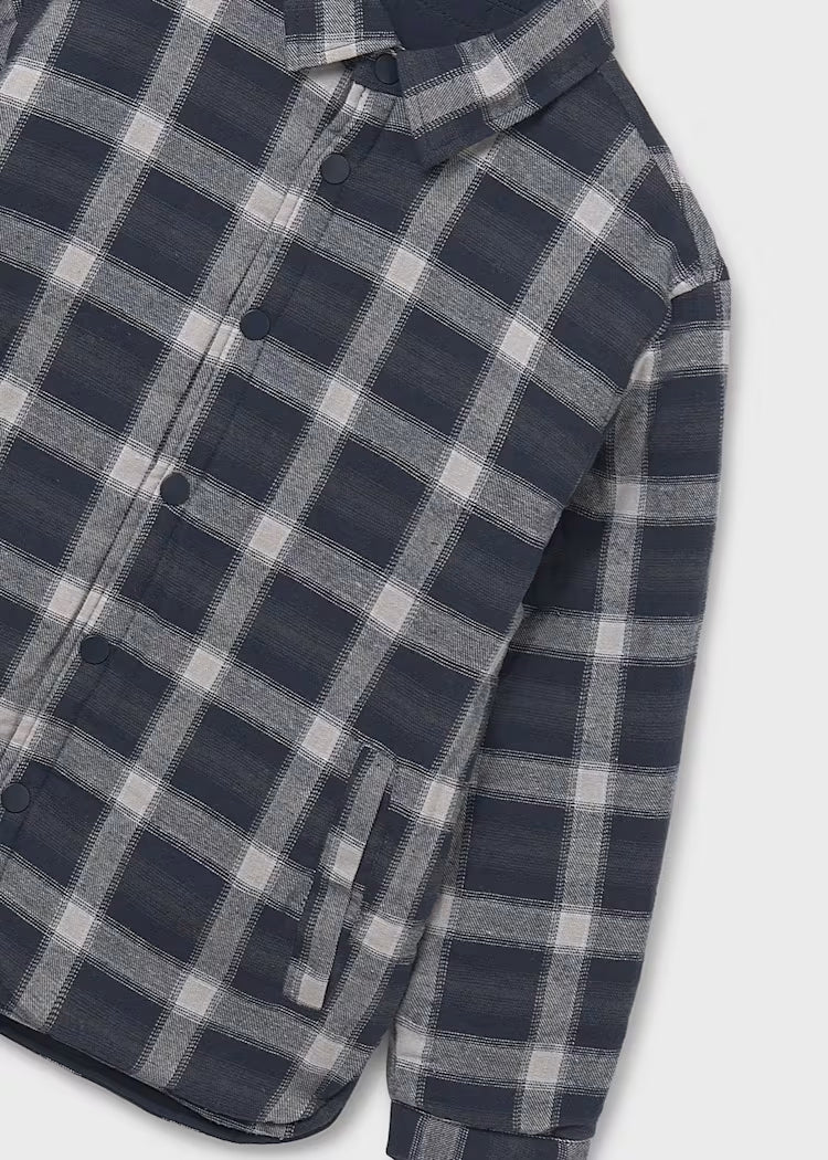 MAYORAL BOYS REVERSIBLE CHECK OVERSHIRT
