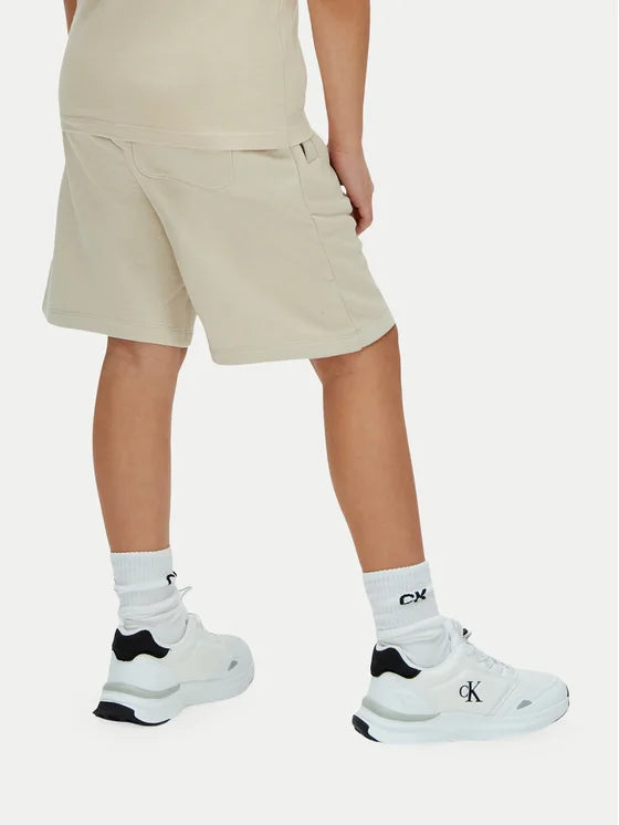 CALVIN KLEIN KIDS MINI BADGE TERRY JOGGING SHORTS