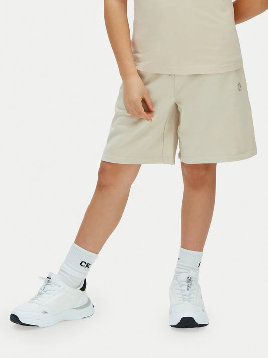 CALVIN KLEIN KIDS MINI BADGE TERRY JOGGING SHORTS