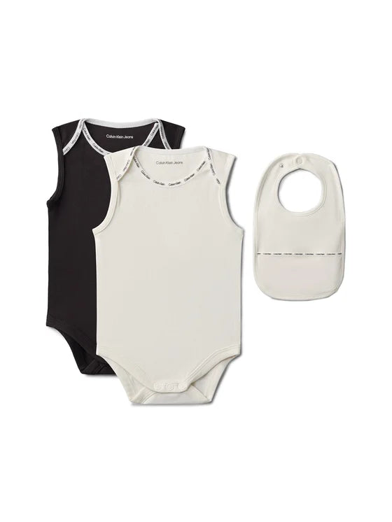 CALVIN KLEIN NEWBORN SLEEVELESS BIB GIFTPACK