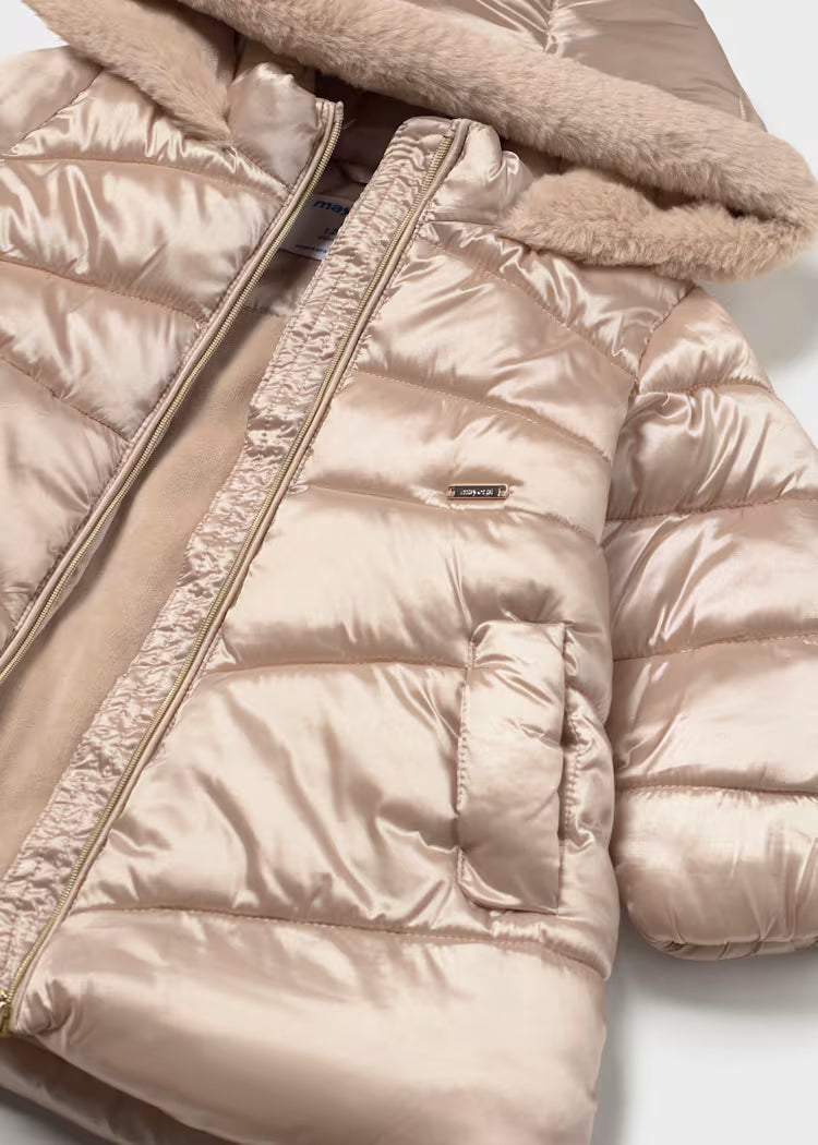 MAYORAL GIRLS LONG HOODED PUFFER JACKET