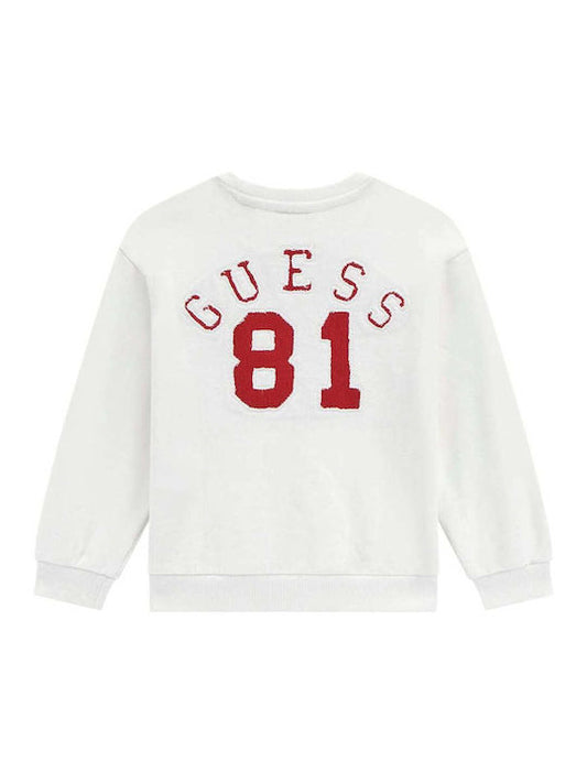 GUESS LS BACK EMBROIDERED FOOTER