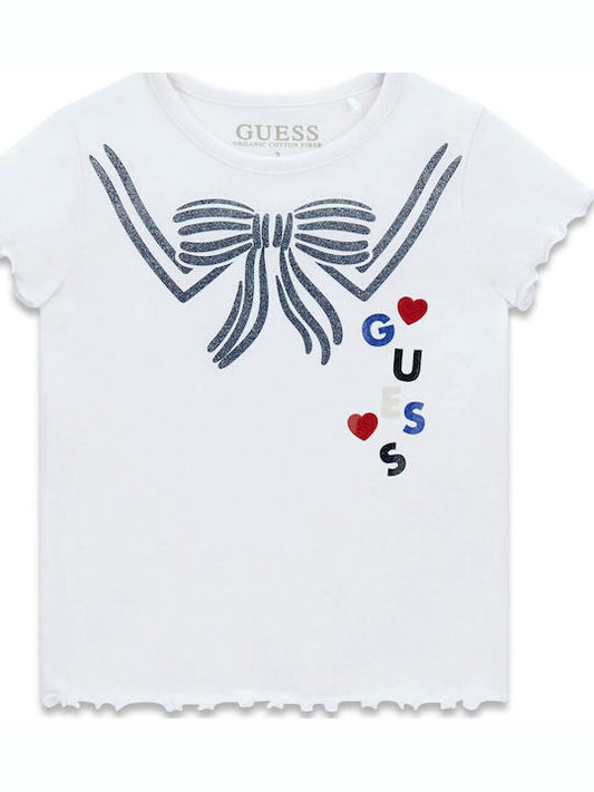 GUESS KIDS GIRLS T SHIRT BOW