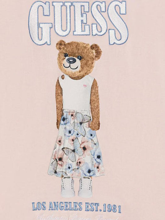 GUESS KIDS TEDDY BEAR GIRLS T SHIRT