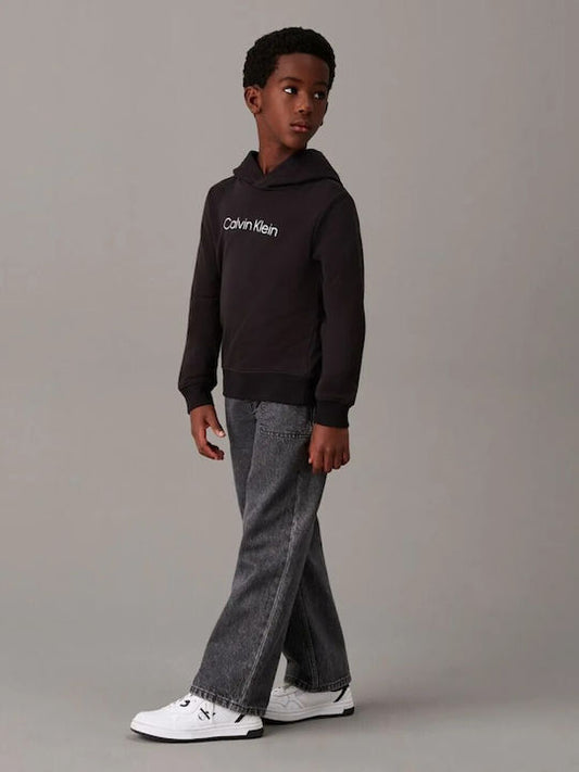 CALVIN KLEIN KIDS LOGO TERRY HOODIE