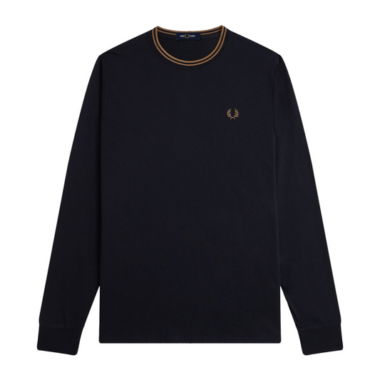 FRED PERRY LS TWIN TIPPED T SHIRT