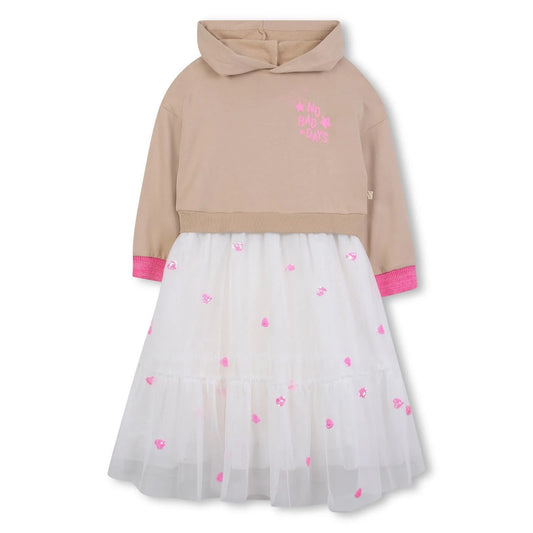 BILIIEBLUSH GIRLS HOODED TULLE DRESS