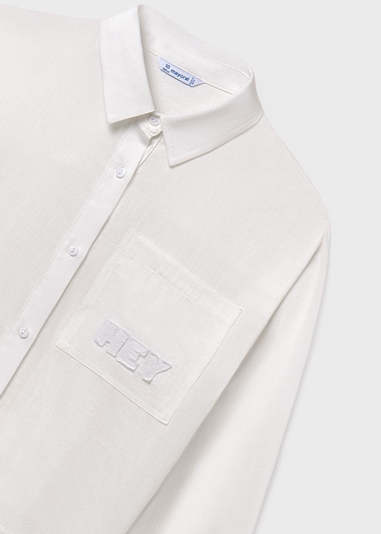 MAYORAL GIRLS POCKET BLOUSE