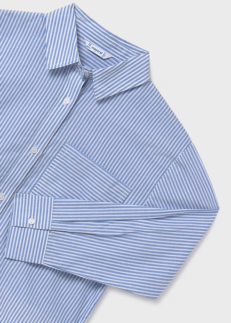 MAYORAL GIRLS POCKET STRIPED BLOUSE