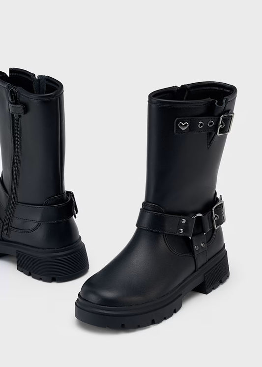 MAYORAL GIRLS TALL BIKER BOOTS