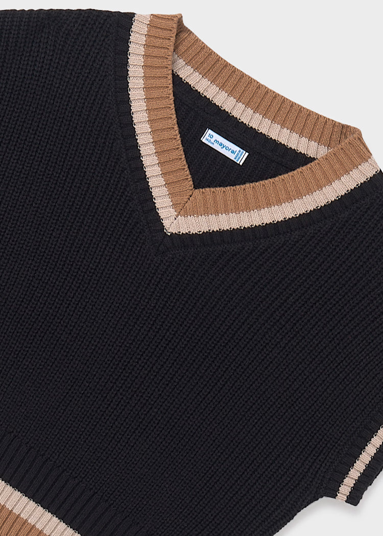 MAYORAL GIRLS KNITTED CONTRAST VEST