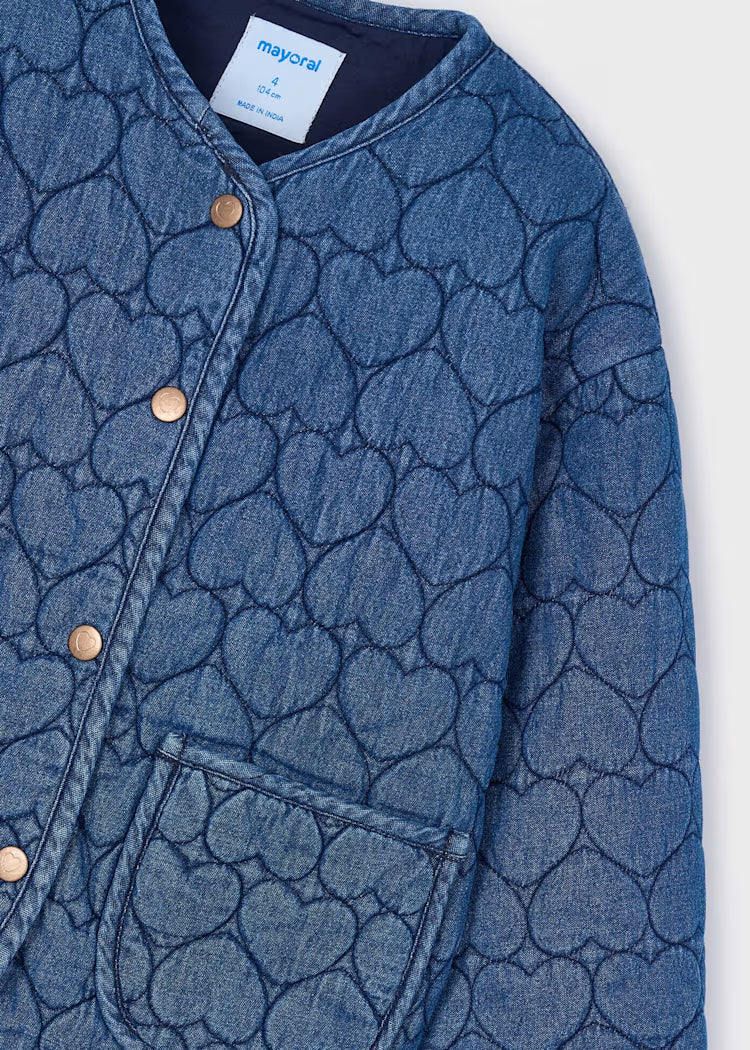 MAYORAL GIRLS SOFT DENIM HEART JACKET