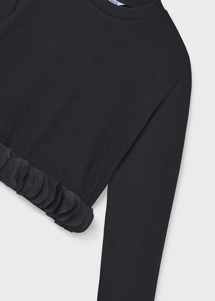 MAYORAL GIRLS RUFFLE HEMMED T SHIRT