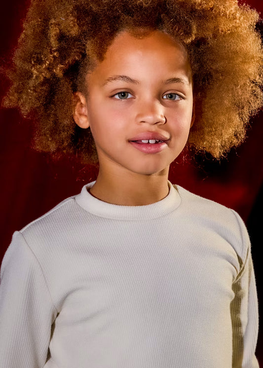 MAYORAL GIRLS RUFFLE HEMMED T SHIRT