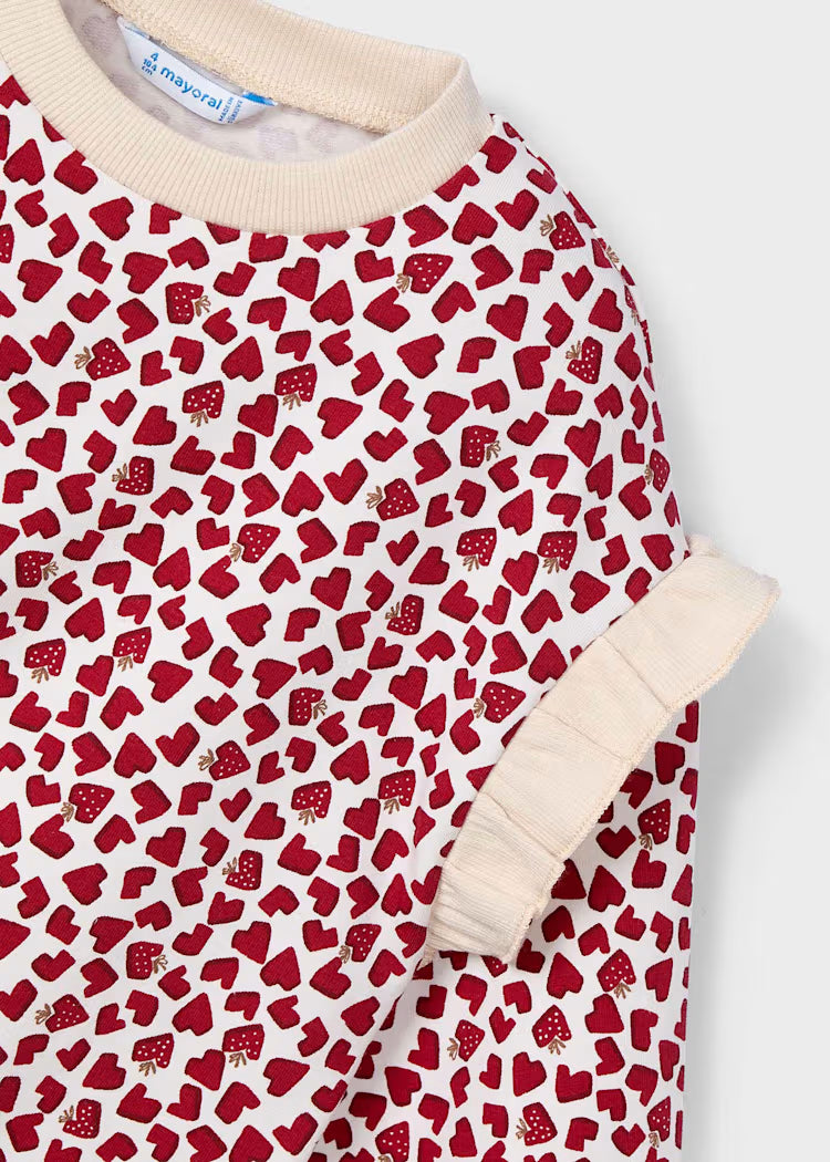 MAYORAL GIRL RUFFLE SLEEVED JUMPER