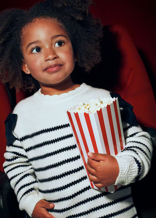 MAYORAL GIRLS STRIPE BOW DRESS