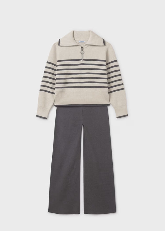 MAYORAL GIRLS TROUSER AND STRIPED JUMPER SET