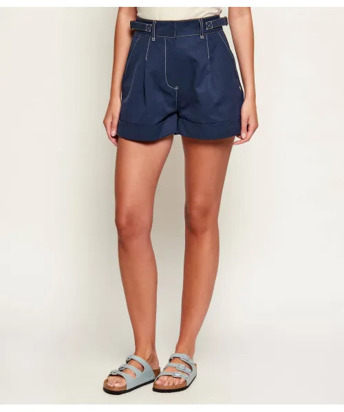 GUESS WOMAN CORELINE CONTRAST STITCINGS SHORT