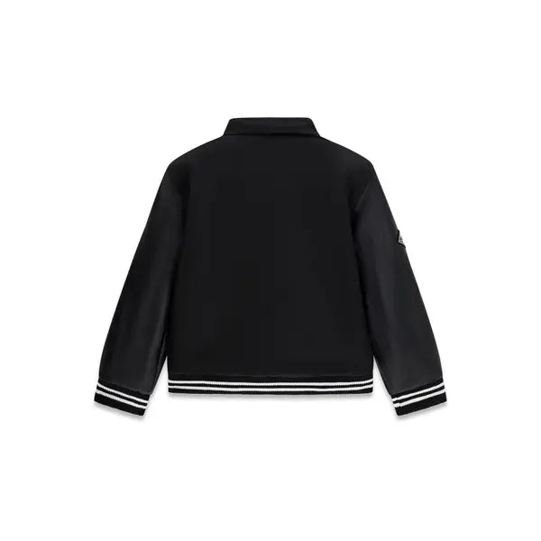 GUESS KIDS SATIN & PU PADDED BOMBER JACKET